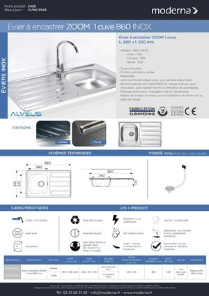 510B ZOOM 1 CUVE 860 INOX