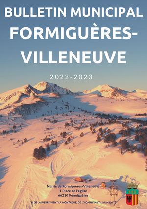Bulletin Municipal Formiguères Villeneuve 2023