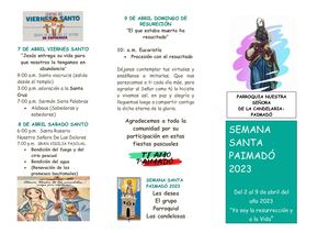 Folleto Semana Santa Paimado