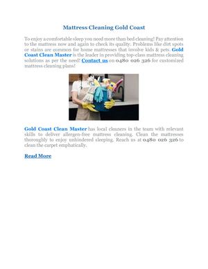 Mattress Cleaning Gold Coast