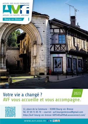 Plaquette Accueil des Villes Françaises - Bourg-en-Bresse 2023