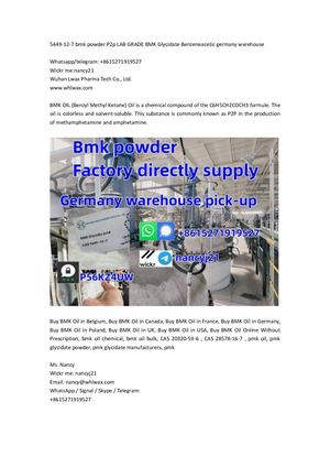 5449 12 7 Bmk Powder P2p Lab Grade Bmk Glycidate Benzeneacetic Germany Warehouse