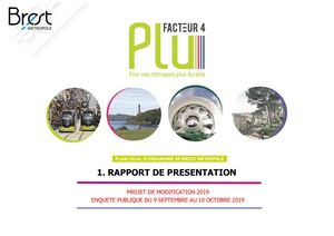 PLU de Brest métropole - Rapport de présentation - Projet de modification 2019