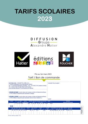 Tarifs Scolaires Hatier 2023