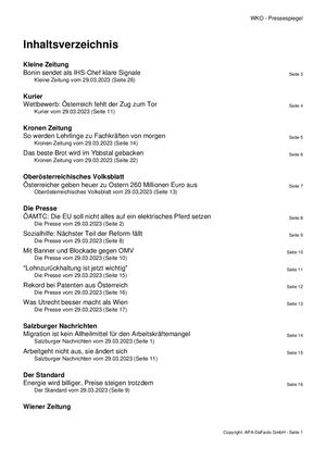 Pressespiegel 20230329