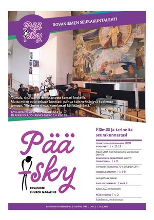 Rovaniemen seurakuntalehti Pääsky 2/2023