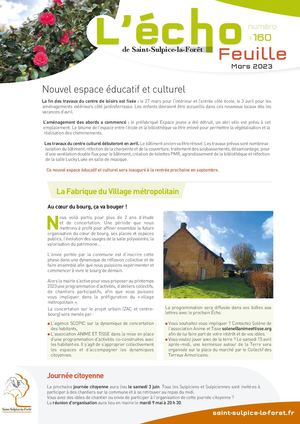 L'Écho-Feuille de St-Sulpice N°160 Mars 2023