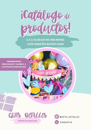 Cátalogo De Productos Gifts Detalles
