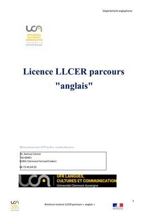 Brochure Parcours Anglais