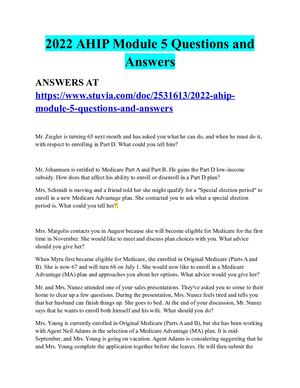 2022 Ahip Module 5 Questions And Answers