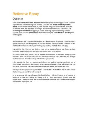 Reflective Essay 1 Anaclara Oroño