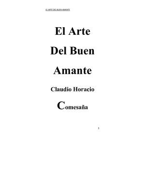 El Arte Del Buen Amante