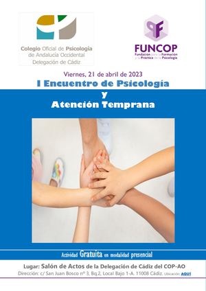 2023 04 21 I Encuentro De Psicología Y Atención Temprana