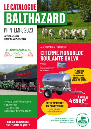 Catalogue Printemps 2023 Balthazard