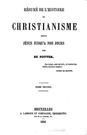 Christianisme (1830, Louis de Potter)
