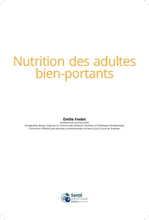 MON BTS DIET' : NUTRITION DES ADULTES BIEN-PORTANTS