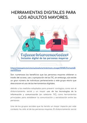 Herramientas Digitales Para Los Adultos Mayores
