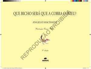 Que Bicho Sera Que A Cobra Comeu Livro Do Aluno Miolo Final