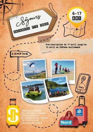 Séjours été 2023 Ville de Seclin