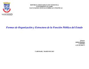 Evaluación Iii Mapa Conceptual Estructura Organizativa Del Estado