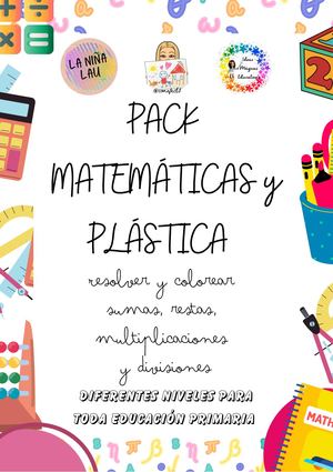 Pack Matemáticas Y Plástica