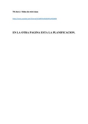 Tiv Act 1 Video De Mini Clase