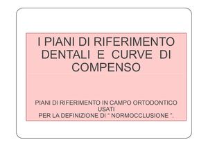 Piani Di Riferimento E Curve Di Compenso