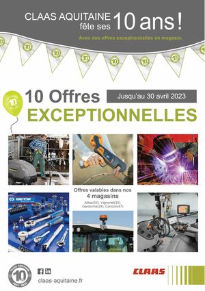 CLAAS Aquitaine fête ses 10 ans avec 10 offres en magasin