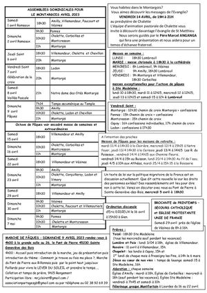 Mensuelles Avril 2023