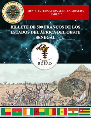 Billete 500 Francos Del ÁFrica Del Oeste Senegal Museo Internacional De La Moneda