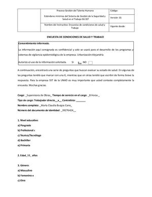 Instrumento (Punto 9) Encuesta De Condiciones De Salud (1)