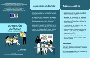Triplico La Exposición Didáctica (Para Lectura)