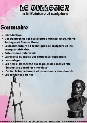 Le Collegien 3 La Peinture