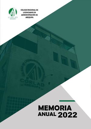 MEMORIA ANUAL 2022 CORLAD AREQUIPA