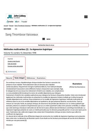 La Régression Logistique