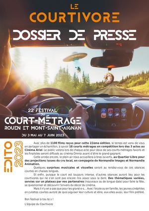 Dossier de presse Courtivore 2023
