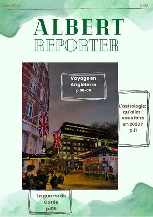 Albert reporter 24 (2023-03) Journal lycéen LPO Albert Sorel Honfleur