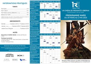 Programme cinéma | 13e sens, Obernai | Avril 2023