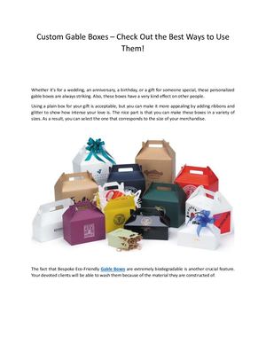 Calaméo - Custom Gable Boxes – Check Out The Best Ways To Use Them