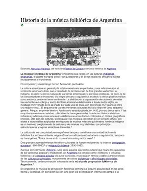 RUBEN ALBERTO BENEGAS: Historia De La Musica Folklorica De Argentina