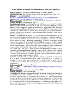 Acerca De Los Nuevos Modos De Religiosidad Y Espacios Donde Ésta Se Manifiesta Alfredo Fredericksen Neira