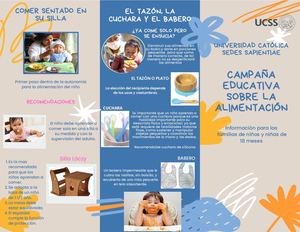 Folleto Tríptico Alimentación Niños 18 Meses