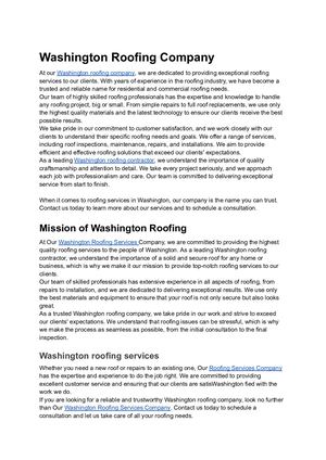 Washington Roofing Company 1