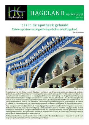 ‘t Is in de apotheek gehaald. Enkele aspecten van de gasthuisapotheken in het Hageland.