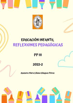 Reflexión Pedagógica 2022