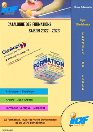 Catalogue des Formations 2022 2023