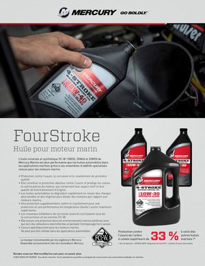 Huile pour moteur marin 4-temps Mercury