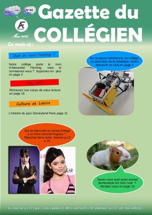 Gazette du collegien - 40 - Mars 2023