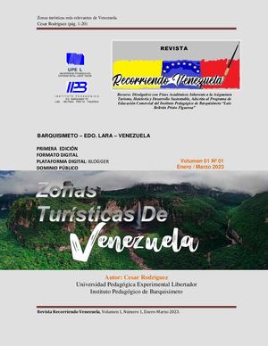 Revista Zonas Turísticas De Venezuela
