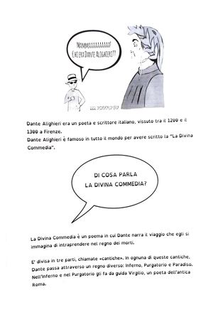 Sintesi della Divina Commedia di Dante Alighieri